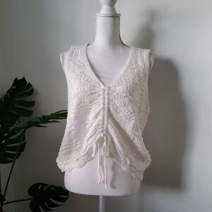 Jessica Simpson Needlepoint Tank Top